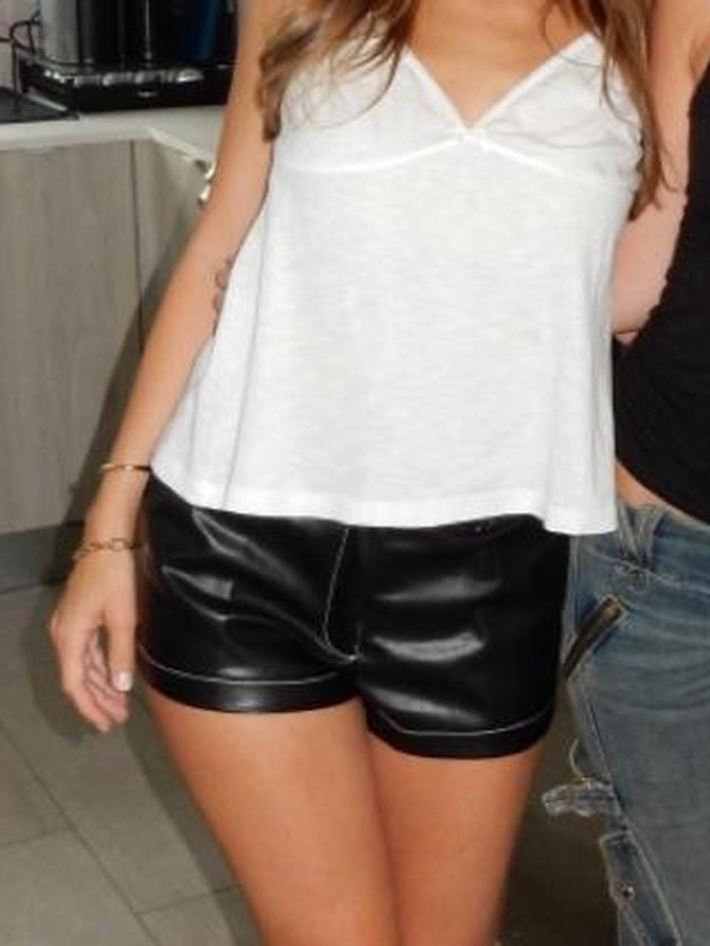 Faux Leather Lioness Shorts